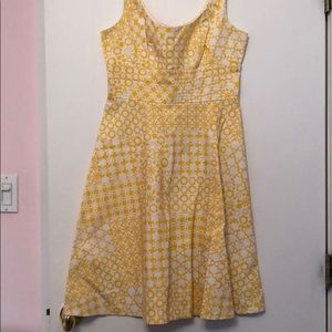 Maggy London Petites Yellow White Floral Dress